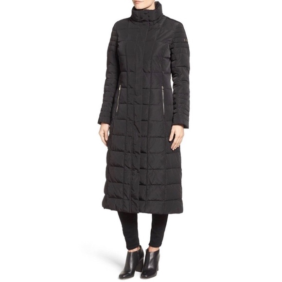 Calvin Klein Long Down Coat Faux Fur XS - Picture 3 of 7